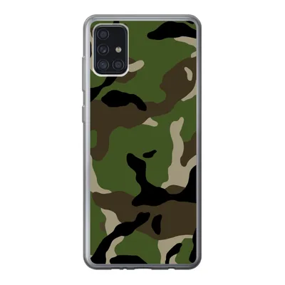 Produktbild von MuchoWow® Handyhülle Schutzhülle Hülle für Samsung Galaxy A52 5G Militärisches Tarnungsmuster Silikon Softcase Handy Hülle - Umschlag