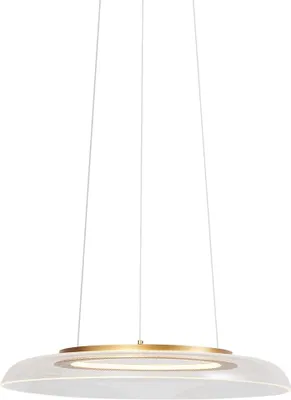 Produktbild von Design Hängelampe Gold und Transparent 3 Stufen Dimmbar Scacrylic