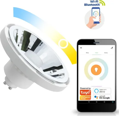 Produktbild von Spectrum LED AR111 GU10 Reflektor 10W white Smart 1050lm Alexa Google Tuya 3000K-5800K DIMMBAR