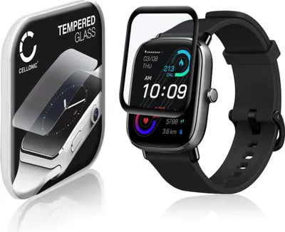 Immagine prodotto di Vetrino protettivo 9H CELLONIC compatibile con Amazfit GTS 2 mini (3D Full Cover per smartwatch braccialetto fitness 0,33mm Full Glue) colore nero protezione display screen protector