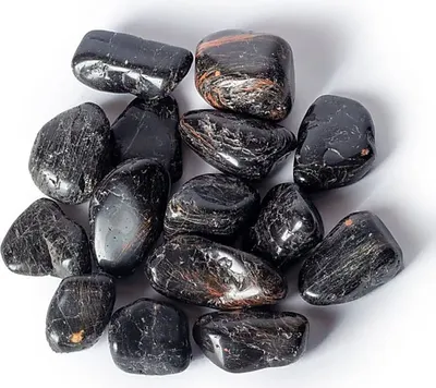 Produktbild von Trommelsteine ​​aus schwarzem Turmalin, B-Qualität – 5 x 8 cm; 500g