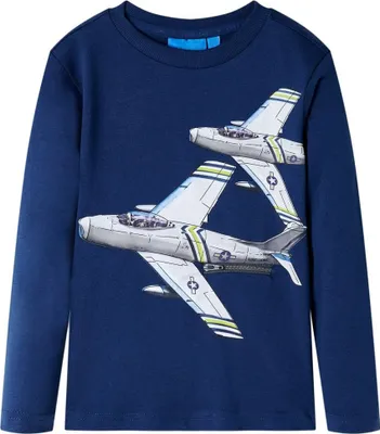 Produktbild von Kinder-Langarmshirt Marineblau 92