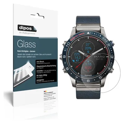 Produktbild von 1x Schutzfolie für Garmin MARQ Captain matt - Anti-Shock 9H Folie dipos Glass Kunststoffglas
