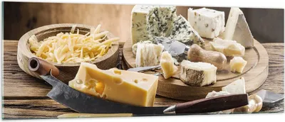 Produktbild von Bilder auf glas - Käse Schreibtisch Essen Essen - 140x50cm - Glasbilder - Wandbilder - Kunstdruck - zum Aufhängen bereit - Wanddekoration aus Glas - Glas Bilder - Wandbild auf Glas - GAB140x50-2870