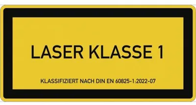 Produktbild von Dreifke® Aufkleber LASER KLASSE 1 DIN 60825-1, Textschild, Folie, 105x52 mm