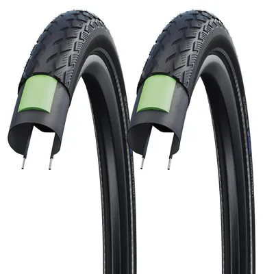 Produktbild von 2x Schwalbe Marathon 44-622 Drahtreifen GreenGuard 28x1.65 Fahrradreifen Mantel