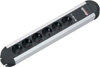 Produktbild von BACHMANN PRIMO Steckdosenleiste 6x Schutzkontakt, Aluminium, 1,75 m