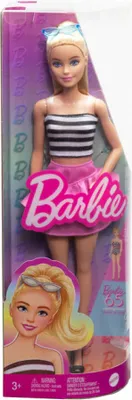 Produktbild von Mattel HRH11 - Barbie - Fashionistas - Puppe mit gestreiftem Oberteil