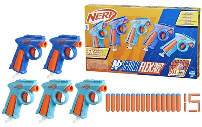 Produktbild von Nerf N Series Party Pack, 5 Blaster, 15 Nerf N1 Darts