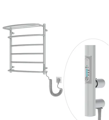 Produktbild von ELNA Badheizkörper Elektrisch Heizkörper Edelstahl 105W 61x53 cm mit Thermostat chrome