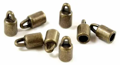 Produktbild von Vintageparts 20 Endkappen antik bronzefarben für 2,5 mm Bänder