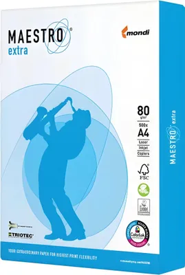 Obrázek produktu pro mondi 9457A80S Kopírovací papír MAESTRO extra DIN A4 80 g/m2 500 listů