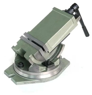 Immagine prodotto di Morsa da banco - Inclinabile - Inclinazione 0–90° - Rotazione a 360° - Larghezza ganasce 10 cm - Apertura massima 8 cm - Forza di serraggio 19 kN - Per officina e lavori in legno