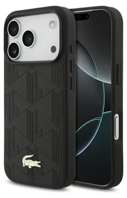 Zdjęcie produktu dla Etui Lacoste Nomogram Gold Logo MagSafe do iPhone 17 Pro czarny