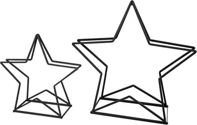 Produktbild von LEX Brennholz-Stapelregal 2er Set Stern schwarz