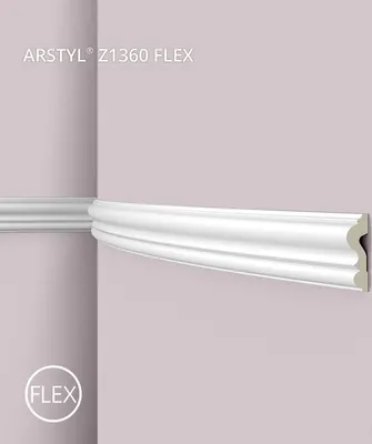 Produktbild von NMC Z1360 Flex ARSTYL flexible Wand- und Friesleiste Zierleiste Stuckleiste 2 m