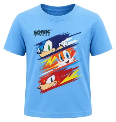 Produktbild von Sonic The Hedgehog Kinder Junge kurzarm T-Shirt Shirt 98-128 - Baumwolle - Hellblau, 98