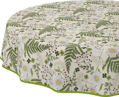 Produktbild von Tischdecke Garten Botanik Grün Rund 100cm Band Wasserabweisend abwaschbar