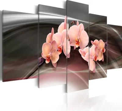 Produktbild von Leinwandbilder Blumen 200x100 cm Vlies Leinwandbild 5 tlg Kunstdruck modern Wandbilder XXL Wanddekoration Design Wand Bild - Orchidee Abstrakt 020110-13