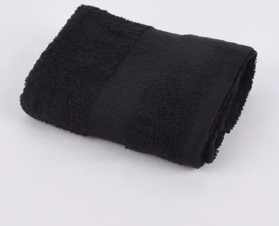 Produktbild von Qualitätsfrottee Handtuch 100% Baumwolle 500g/qm schwarz Größe  Handtuch 50 x 100 cm
