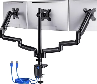 Produktbild von Monitor Halterung 3 Monitore für 13-27 Zoll Bildschirme, Schwarz