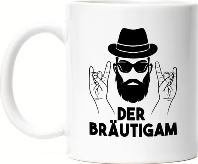 Produktbild von Der Bräutigam Tasse Hochzeit Heiraten JGA Standesamt Geschenk