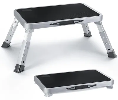 Immagine prodotto di Sgabello pieghevole scaletta gradino - Pieghevole - 3 altezze 15, 18 e 21 cm - Fino a 150 kg