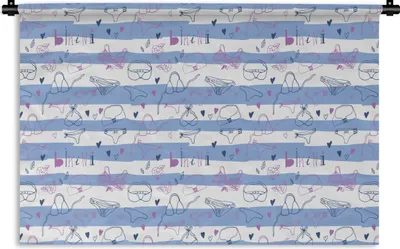 Produktbild von MuchoWow® Wandteppich Wandbehang Bikini - Sommer - Schnittmuster 120x80 cm Tapisserie Dekoration Wandtuch - Wanddekorationen - Wandtücher
