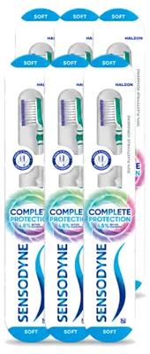 Image de 6 brosses à dents Sensodyne Complete Protection Soft - Pack économique - 6 pièces