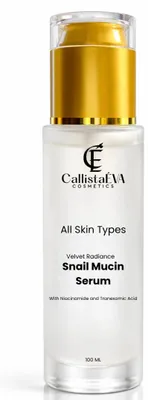 Produktbild von CallistaÉVA Schneckenmucin Serum – Anti-Aging mit Multi-Peptid-Komplex, Niacinamid und Tranexamsäure –Gegen Dunkle Flecken & Falten – Korean Skincare - getestet– 100ml