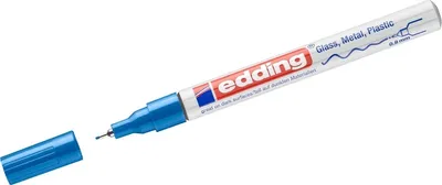 Produktbild von Glanzlack-Marker edding 780 0,8mm blau Packung mit 10 Stück