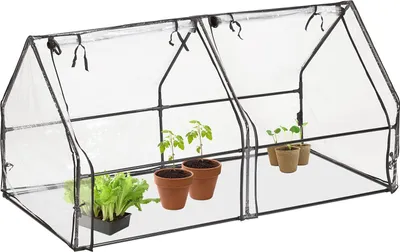 Produktbild von Gartenkasten aus PVC - 92 x 180 x 92 cm - 2 Türen - transparent - Pflanzkasten