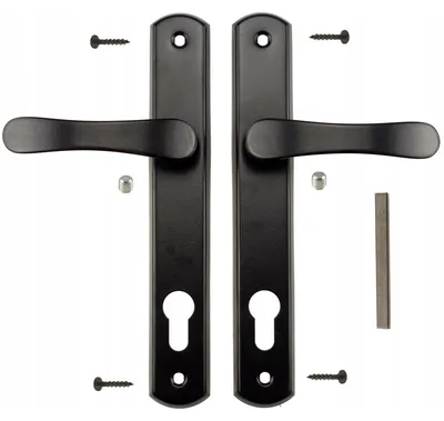 Produktbild von Türgriff Türbeschlag Haustürgriff FEINZ für Gartenzaun - 72mm - Schwarz - Elegant und langlebig - Einfache Montage