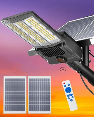 Solar-LED-Fluter 65.000 lm, 6500 K, IP67, mit Fernbedienung