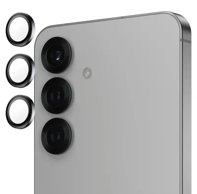 Produktbild von PanzerGlass ® Hoops® Kameraschutz Schwarz Samsung S25 Edge, Samsung, Samsung - Galaxy S25 Edge 5G, Trockene Anwendung, Kratzresistent, Schockresistent, Schwarz, 1 Stück(e)