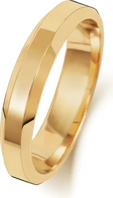 Produktbild von 9 Karat (375) Gold 4mm Abgeschrägten Rand Herren/Damen - Trauring/Ehering/Hochzeitsring, 67 (21.3); TRS189229KYRSX
