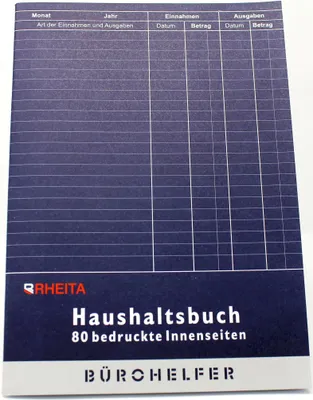 Produktbild von Rheita Haushaltsbuch mit Kostenaufstellung, A5, 40 Doppelseiten