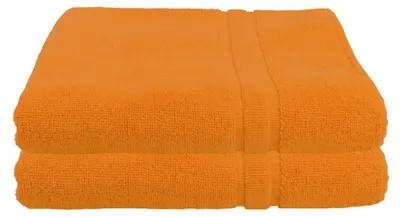 Produktbild von 2 er Set Julie Julsen® Premium Handtücher Doppel Rahmen 900gm2 Julie Julsen Handtuch Farbe:Orange,Julie Julsen 900gm2 Grösse:50 x 80 cm
