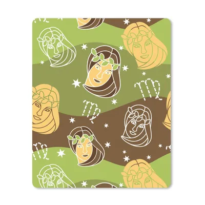 Produktbild von MuchoWow® Mauspad Mousepad Jungfrau - Tierkreiszeichen - Muster 30x40 cm - Mousepads - Maus Mat - Pad - Mausunterlage - Mausmatten