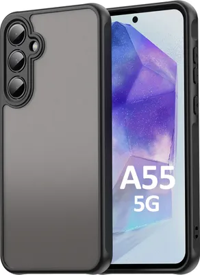 Produktbild von Handyhülle für Samsung Galaxy A55 Matt Stoßfest Schutzhülle Back cover in Schwarz