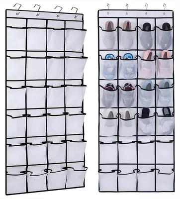 Obrázek produktu pro Visutý organizér na boty s 24 kapsami, rozměry 148 x 54 cm, vyrobený z oxfordské tkaniny