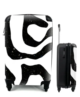 Produktbild von MuchoWow® Koffer Handgepäck Trolley Rollkoffer Kleine Reisekoffer mit 4 Rollen - Abstrakt - Minimalismus - Design - Cabin Size < 55x40x23 cm & 55x40x20 cm - Fotokoffer - Kabinenkoffer - Boardgepäck - Reise-Box - Reisekoffer - Reisegepäck - Koffer mit Bild - Trolley für Kinder