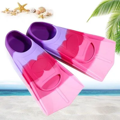 Immagine prodotto di Pinne corte in silicone per bambini, ideali per il nuoto e le immersioni
