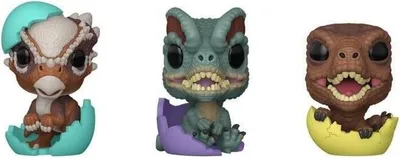 Immagine prodotto di Jurassic Park Pocket POP! Vinyl Figuren Easter Egg 3-Pack Dinos 4 cm