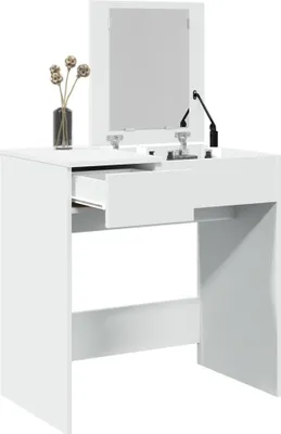 Produktbild von "Spring Sale"Schminktisch - modernes Design - Kosmetiktisch/Frisiertisch mit Spiegel Weiß 73x46,5x120cm DE159617 - Schminktische