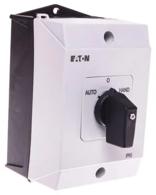 Productafbeelding van HAND-0-AUTO-START Nockenschakelaar (met automatische terugkeer) 20A, 2 polen, in behuizing T0-2-15907/I1, artikelnummer 207095