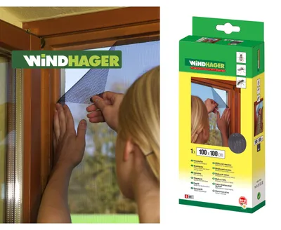 Produktbild von Windhager 3413 Fliegengitter aus 100% Polyester 100 x 130 cm, schwarz