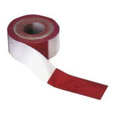 Produktbild von Kelmaplast Absperrband 100 m-Rolle rot/weiß geblockt