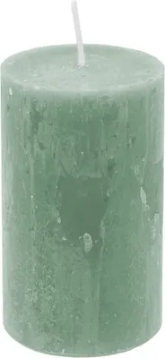 Produktbild von Stumpenkerze mint durchgefärbte Kerze aus Paraffin Höhe 12cm