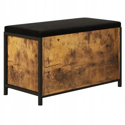 Immagine prodotto di Cassapanca color bronzo per camera da letto, panca con seduta in stile rustico, capiente, 80 cm